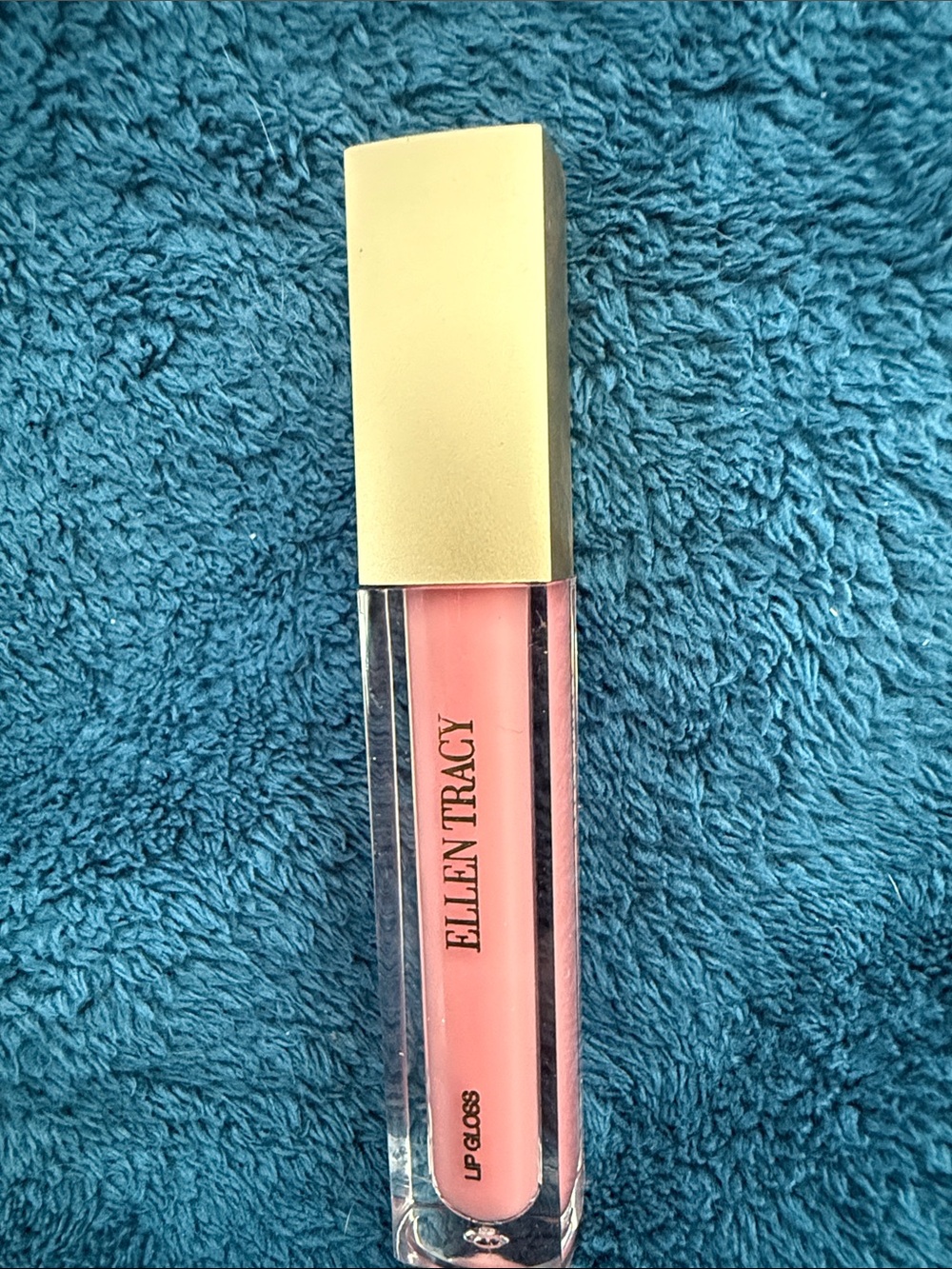 Ellen Tracy Sheer Pink Lip Gloss with Gold Cap